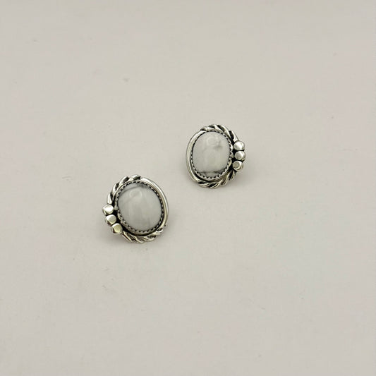 Howlite Stud Earrings AC