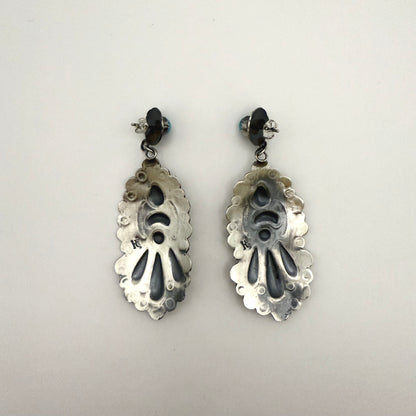 ターコイズコンチョダングルピアス 