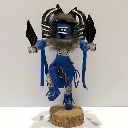 Native American Navajo Crow Mother Kachina Doll / Blue