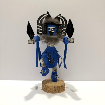 Native American Navajo Crow Mother Kachina Doll / Blue