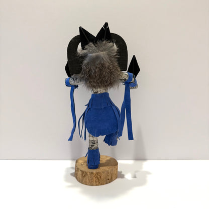 Native American Navajo Crow Mother Kachina Doll / Blue