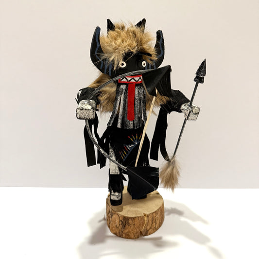 Native American Navajo Angry Warrior Dancer Kachina Doll /Black