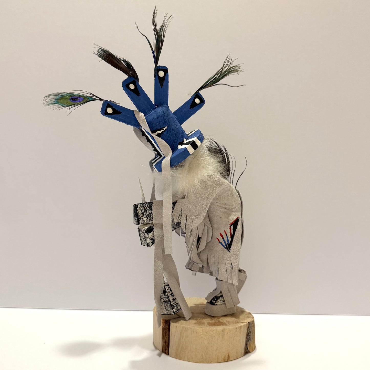 ネイティブアメリカンナバホ族 ココペリカチーナドール /ホワイト A