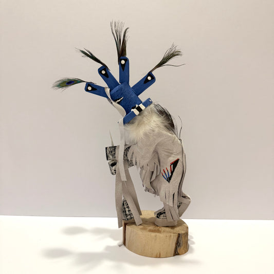 Native American Navajo Kokopelli Kachina Doll / White A
