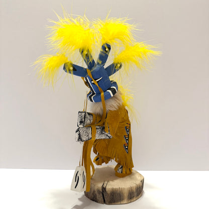 ネイティブアメリカンナバホ族 ココペリカチーナドール /ゴールド