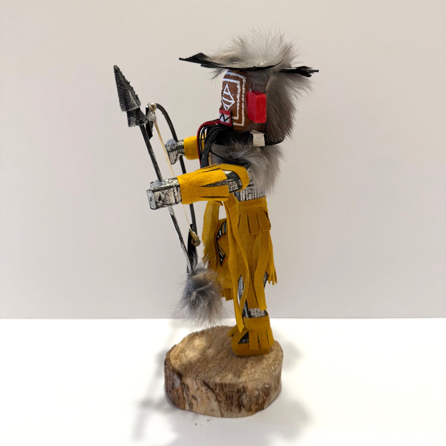 ネイティブアメリカンナバホ族 レフトハンドハンターカチーナドール /ゴールド