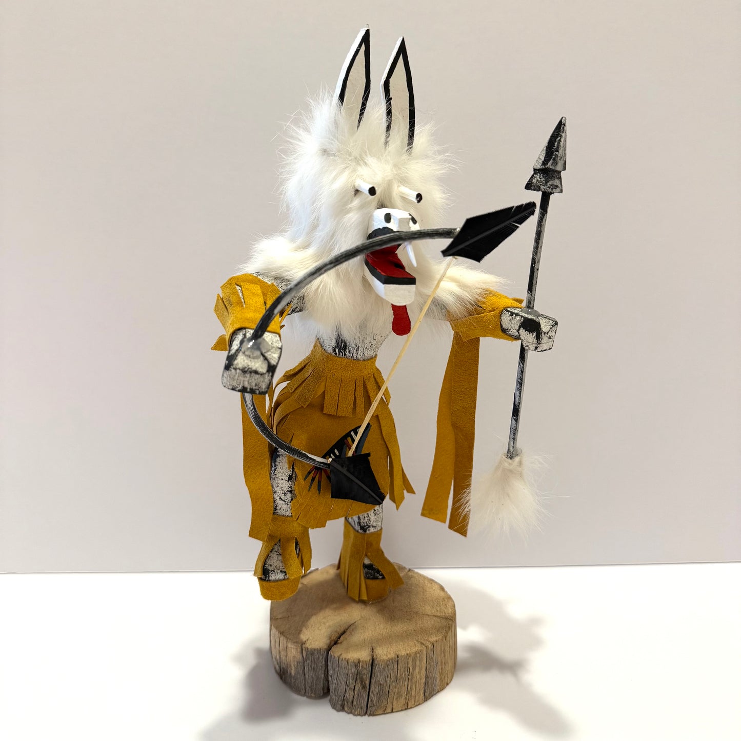Native American Navajo Wolf Kachina Doll /Gold