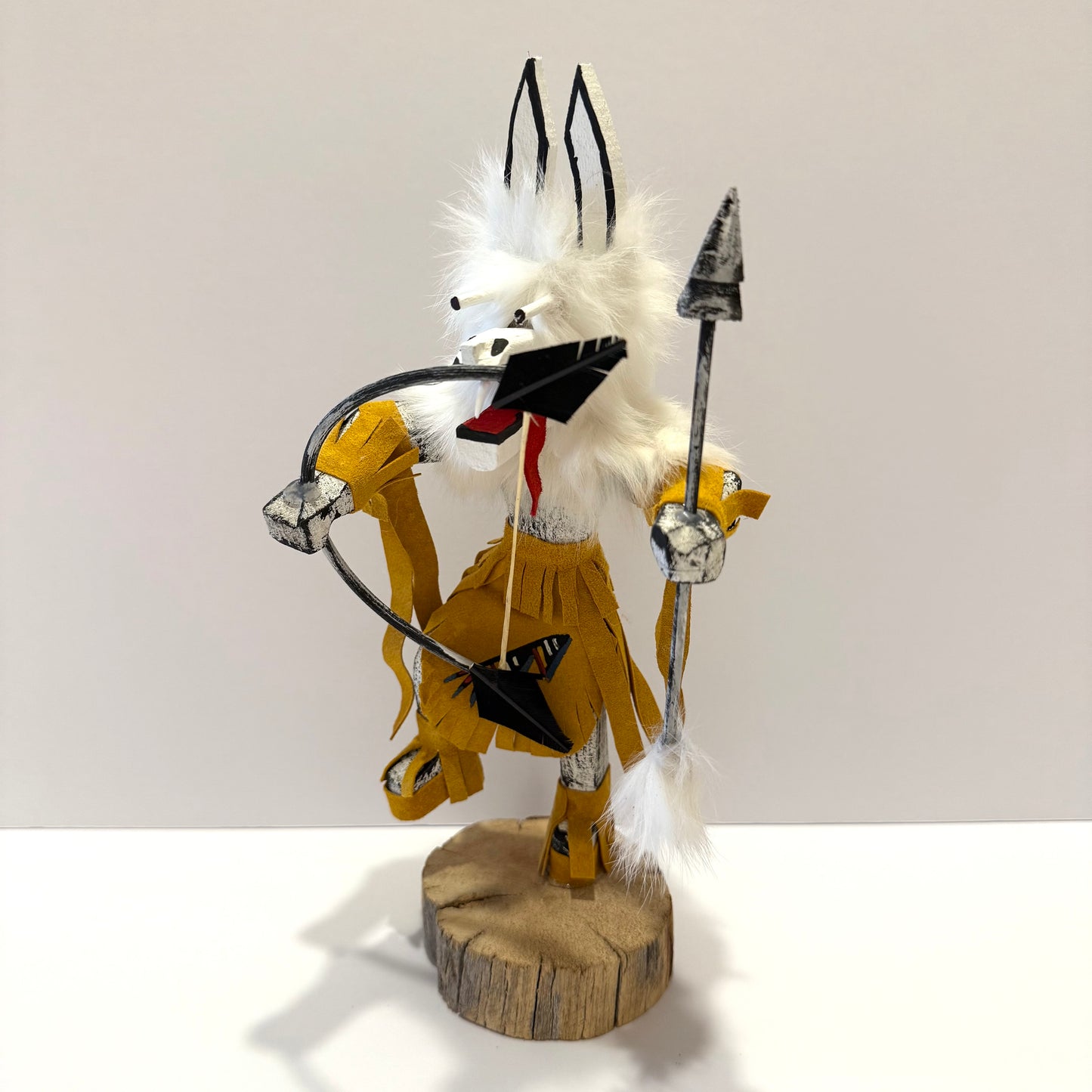 Native American Navajo Wolf Kachina Doll /Gold