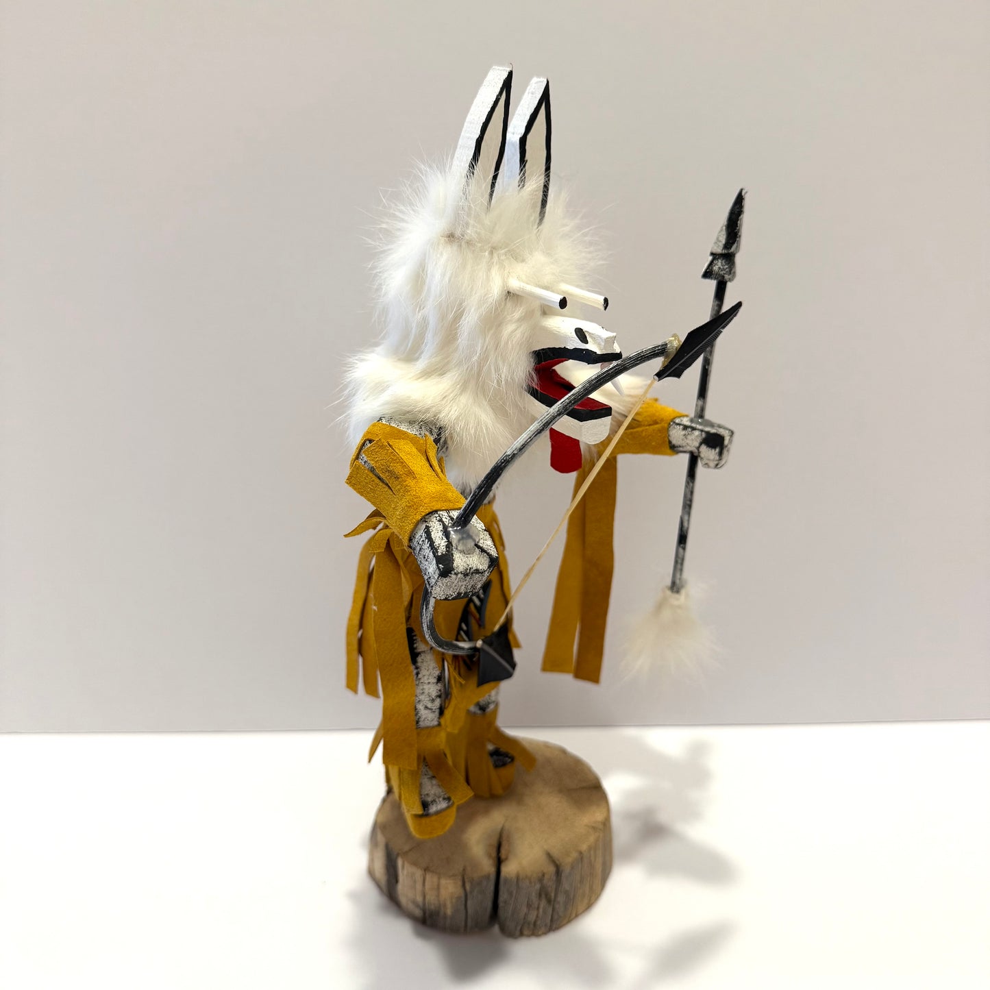 Native American Navajo Wolf Kachina Doll /Gold