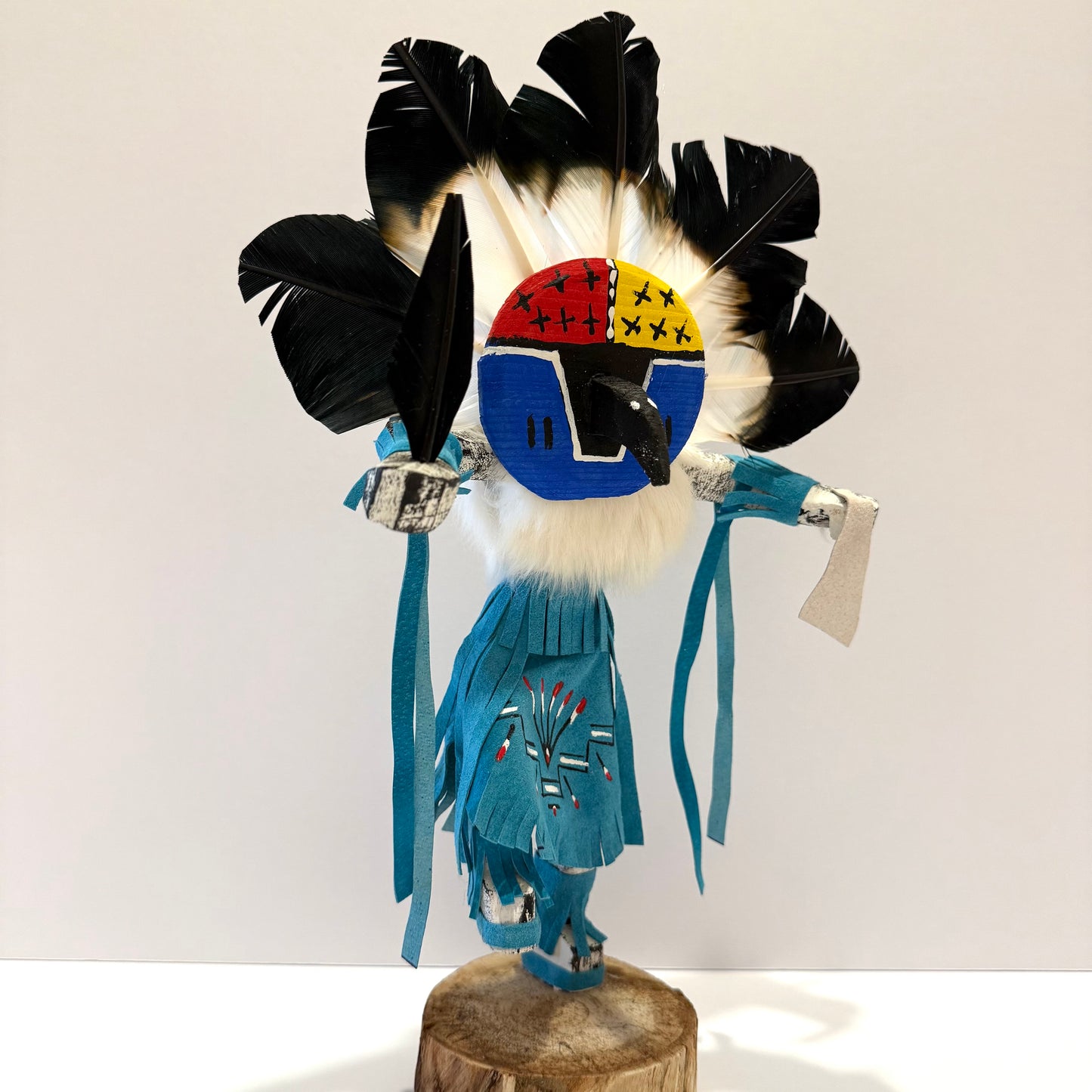Native American Navajo Chief Kachina Doll / Turquoise