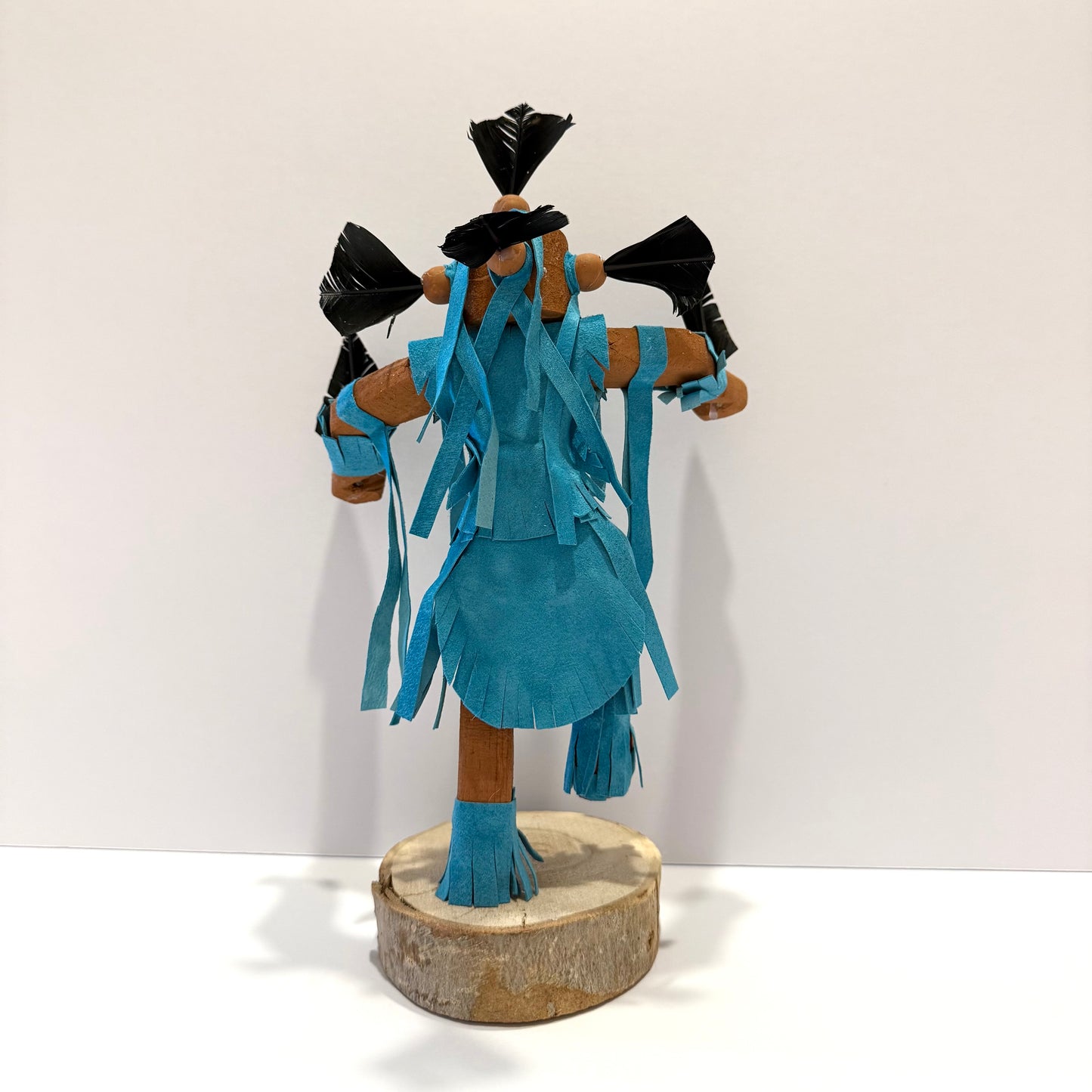 Native American Navajo Mudhead Kachina Doll / Turquoise