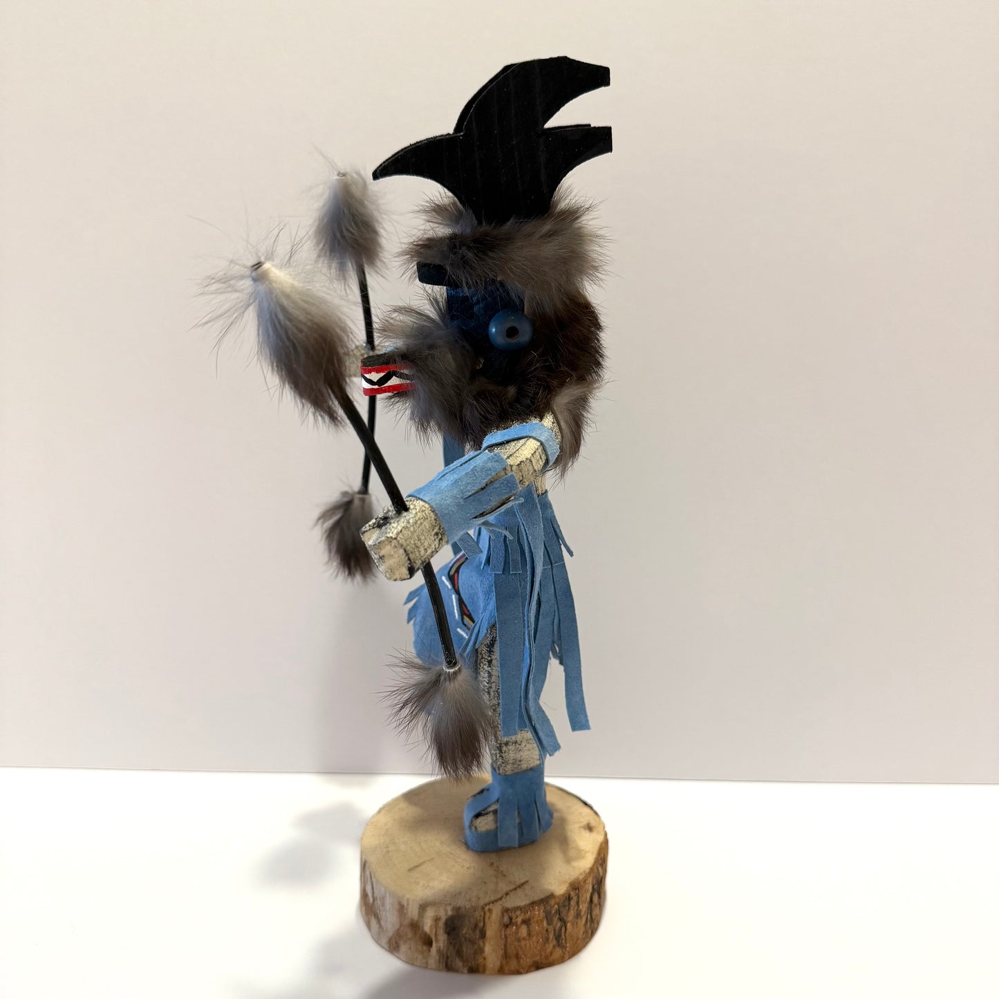 Native American Navajo Deer Kachina Doll / Light Blue