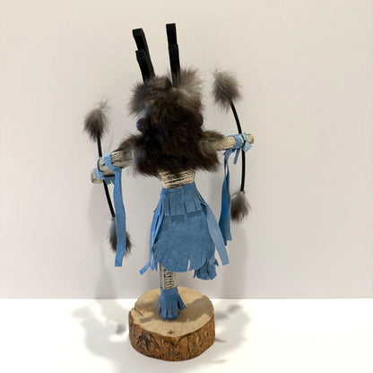 Native American Navajo Deer Kachina Doll / Light Blue