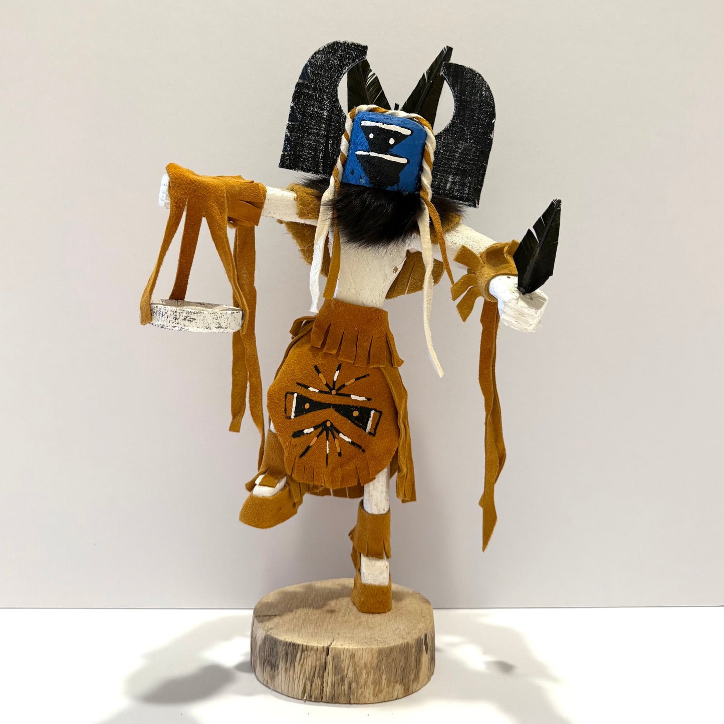 Native American Navajo Crow Mother Kachina Doll / Gold