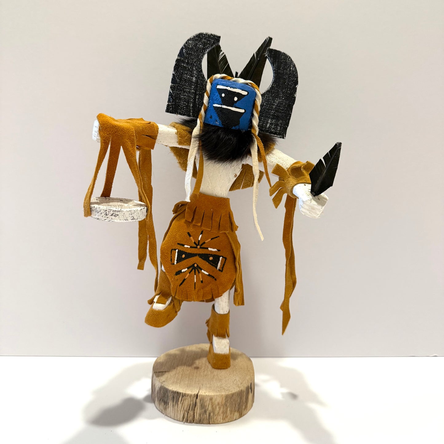 Native American Navajo Crow Mother Kachina Doll / Gold