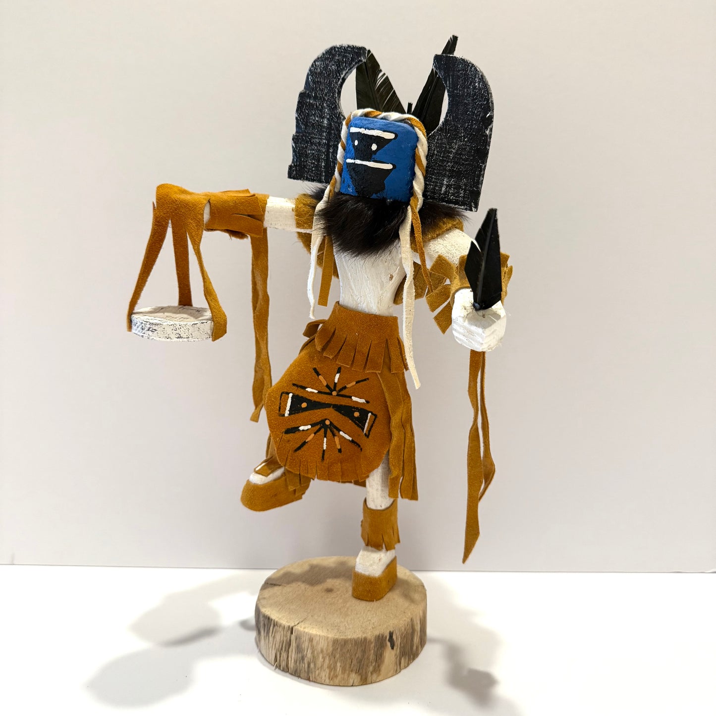 Native American Navajo Crow Mother Kachina Doll / Gold