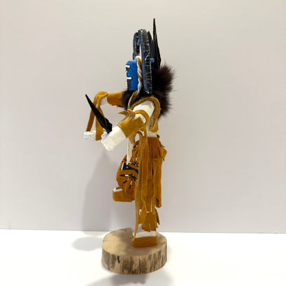 Native American Navajo Crow Mother Kachina Doll / Gold