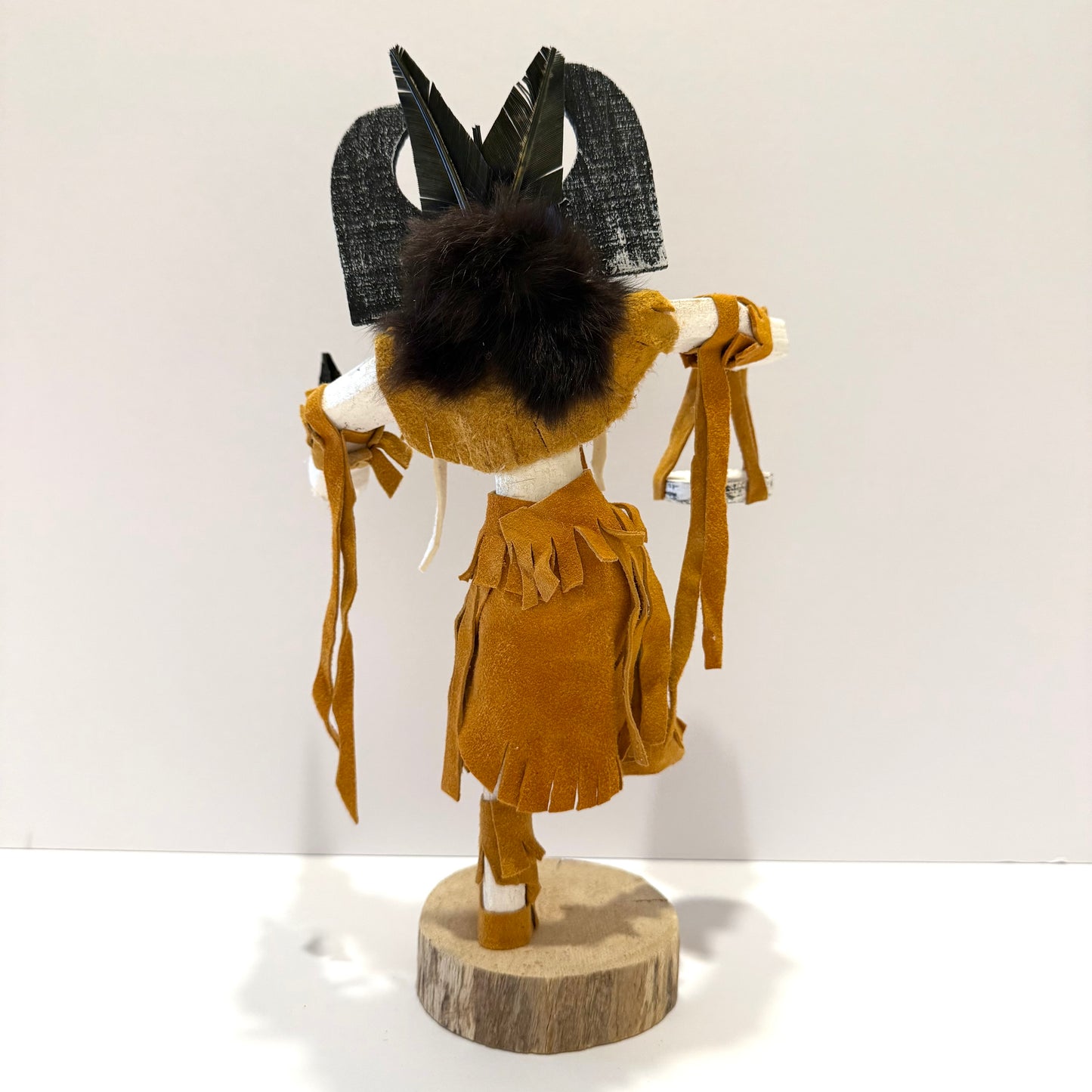 Native American Navajo Crow Mother Kachina Doll / Gold