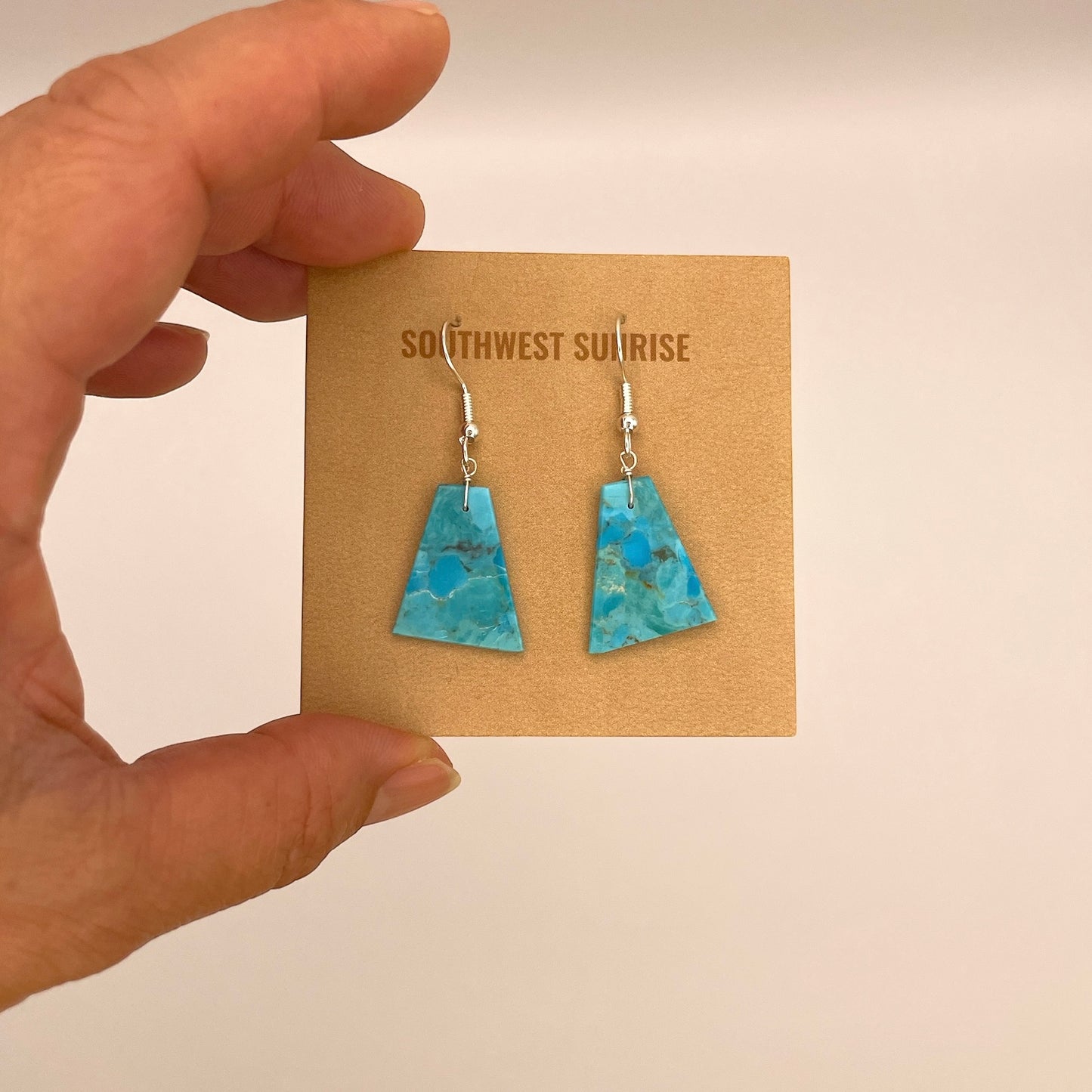 Turquoise Slab Earrings