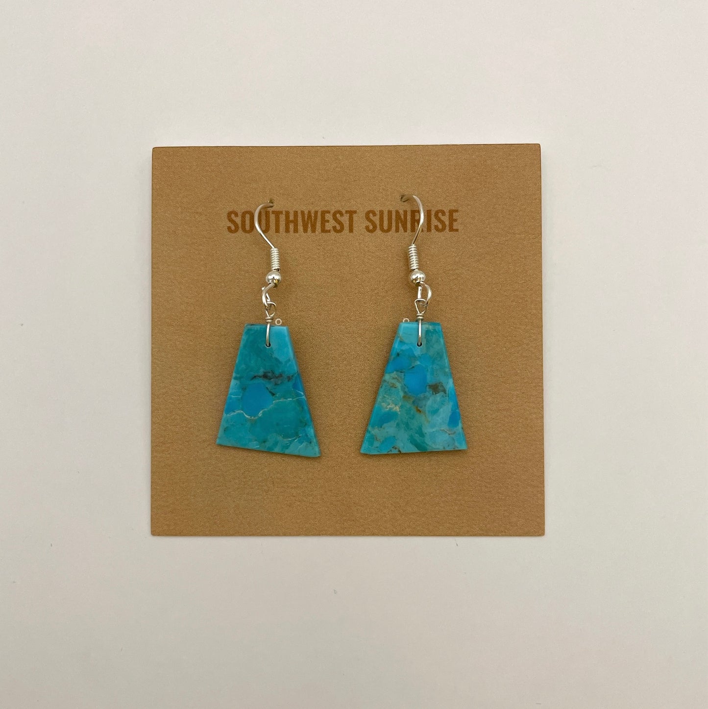 Turquoise Slab Earrings