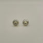Stamped Button Stud Earrings 11mm