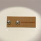 Stamped Button Stud Earrings 11mm