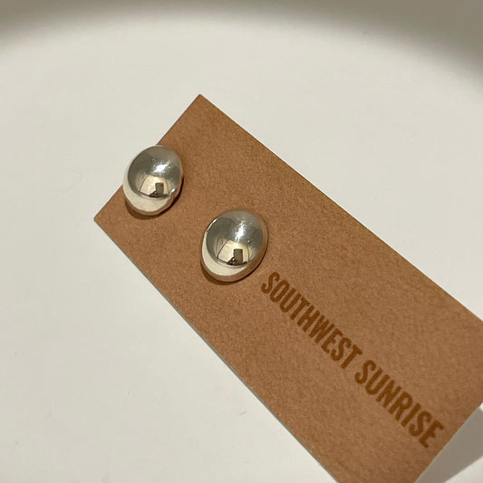 Button Stud Earrings 11mm