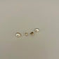 Silver Bead Stud Earrings 0.25"
