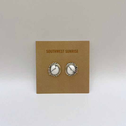 Howlite Stud Earrings