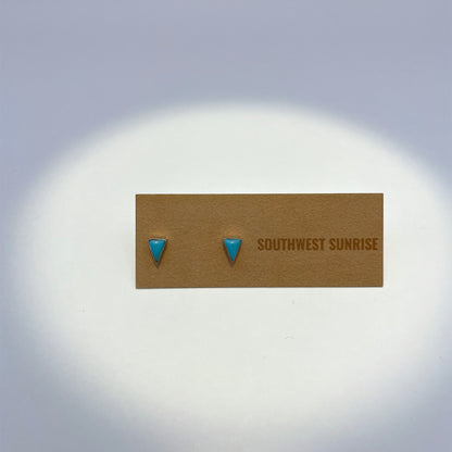 Turquoise Triangle Stud Earrings