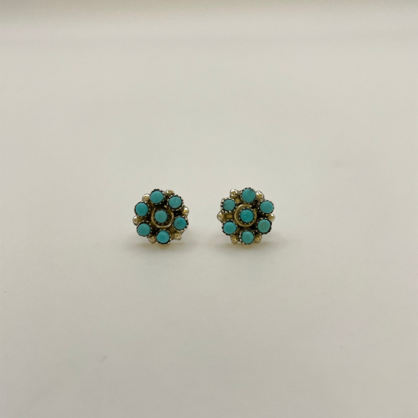 Petit Point Turquoise Cluster Earrings