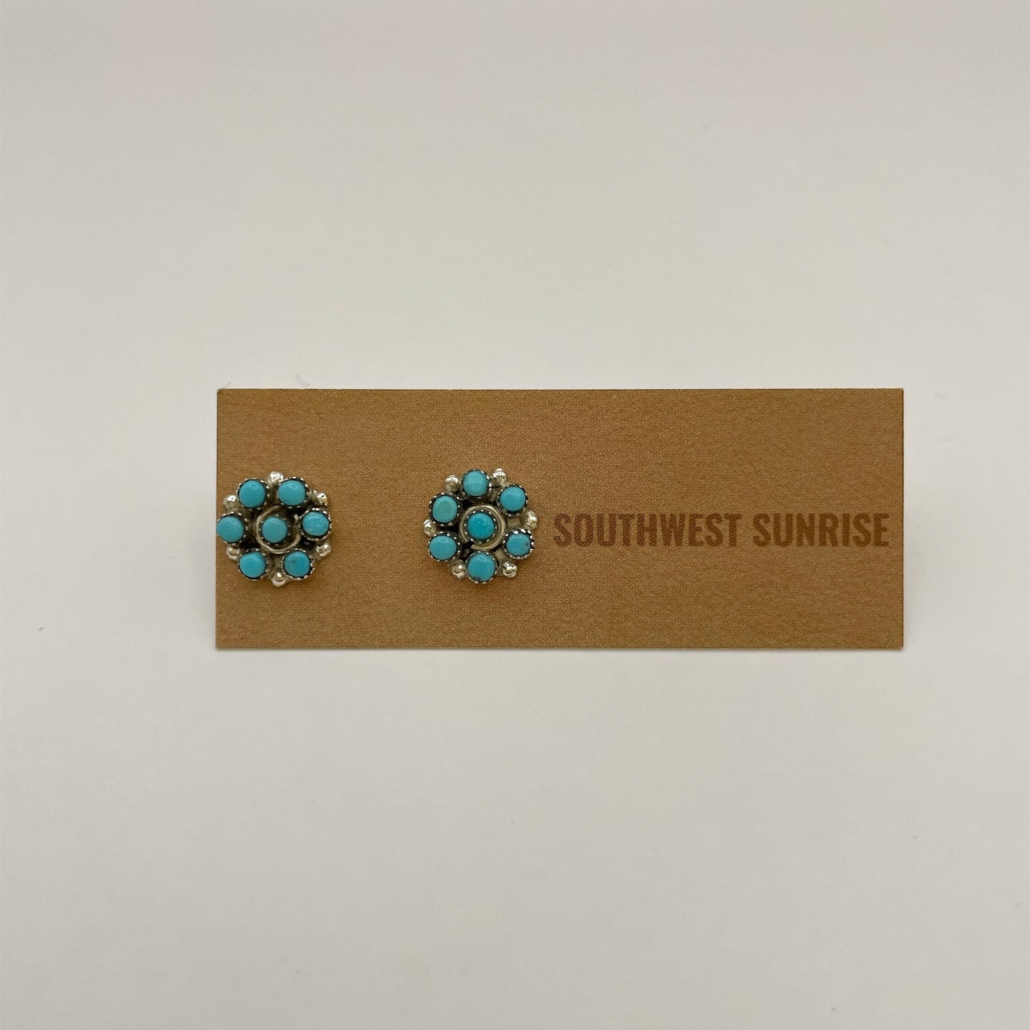 Petit Point Turquoise Cluster Earrings