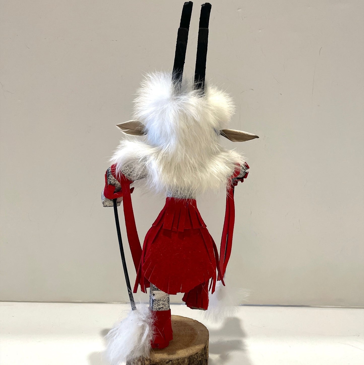 Native American Navajo Deer Kachina Doll / Red