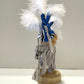 Native American Navajo Kokopelli Kachina Doll / White