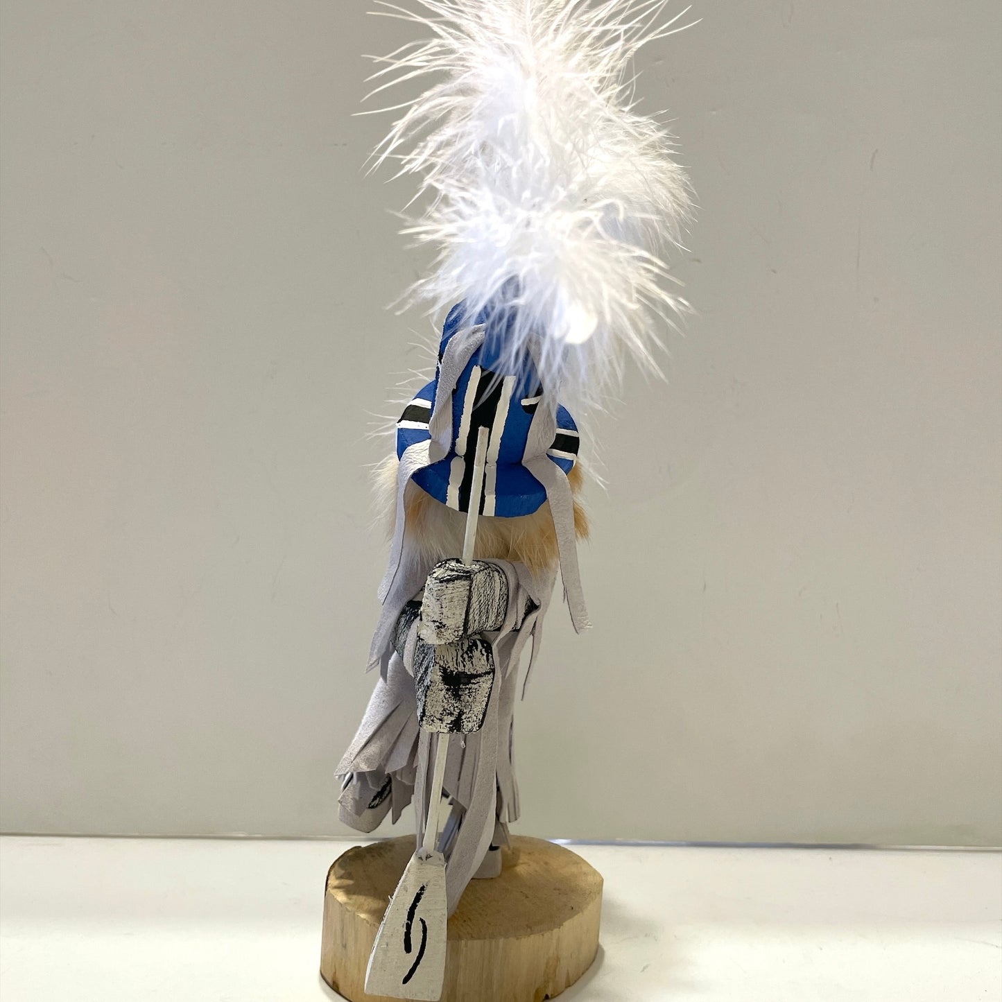 Native American Navajo Kokopelli Kachina Doll / White