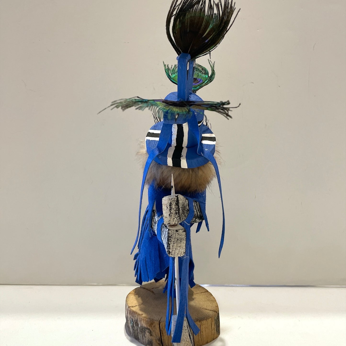 Native American Navajo Kokopelli Kachina Doll / Blue