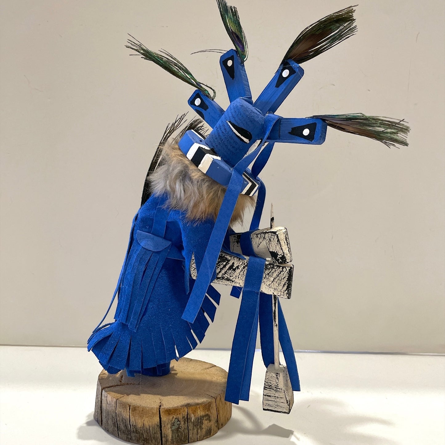 Native American Navajo Kokopelli Kachina Doll / Blue