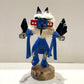 Native American Navajo Roadrunner Kachina Doll / Blue