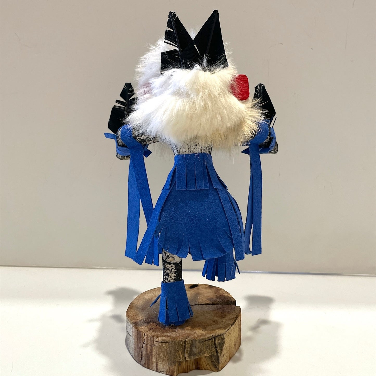 Native American Navajo Roadrunner Kachina Doll / Blue