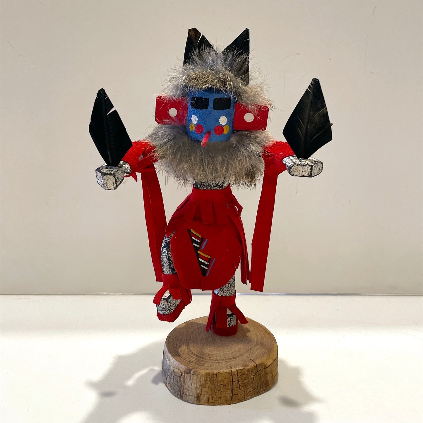 Native American Navajo Morning Singer Kachina Doll /Red