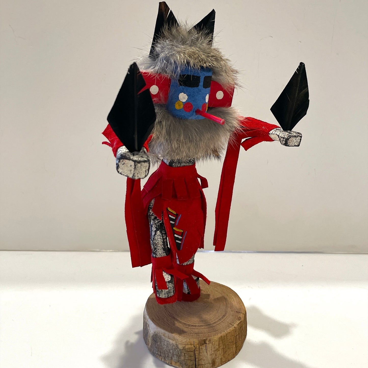 Native American Navajo Morning Singer Kachina Doll /Red