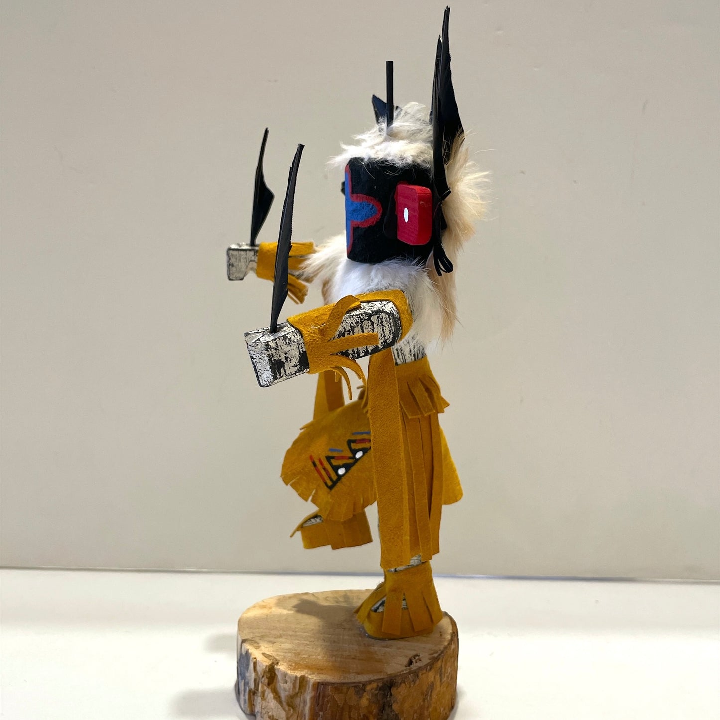 Native American Navajo Chasing Star Kachina Doll / Gold