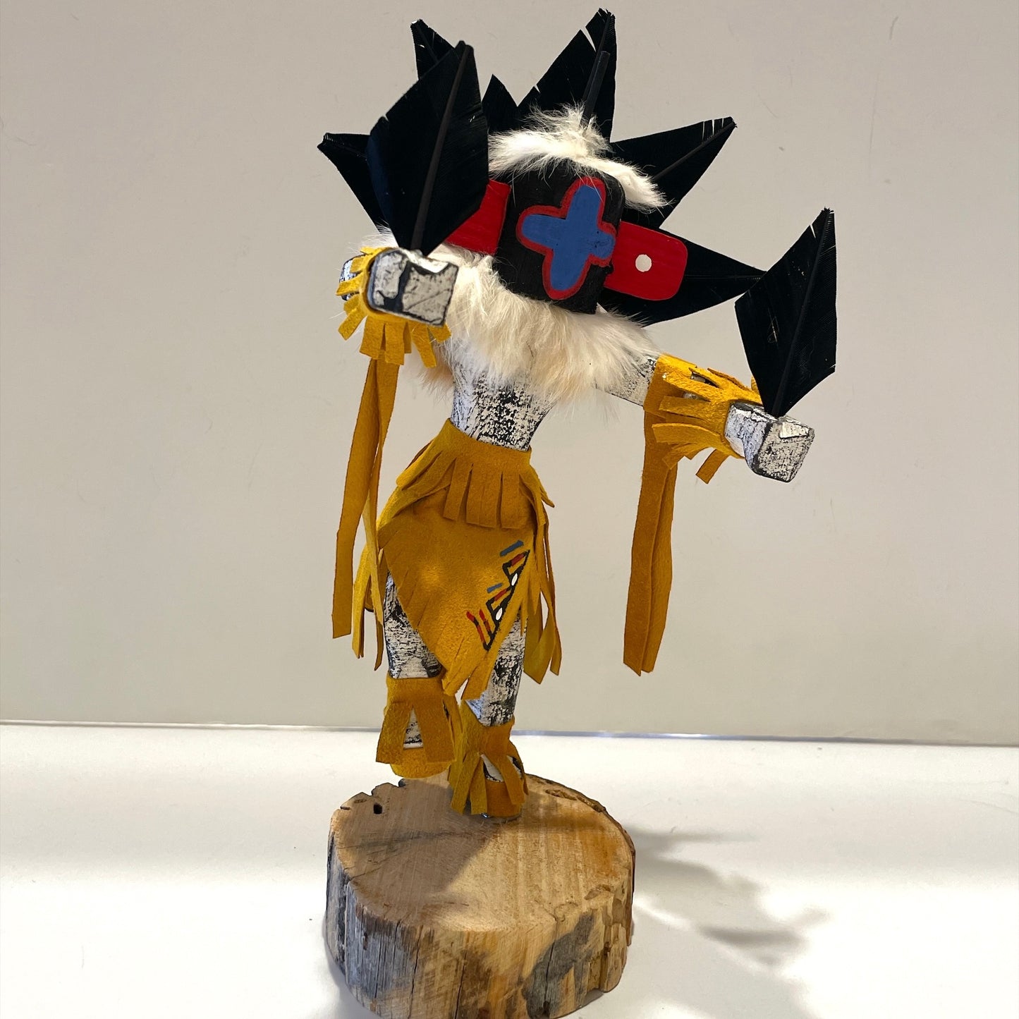 Native American Navajo Chasing Star Kachina Doll / Gold