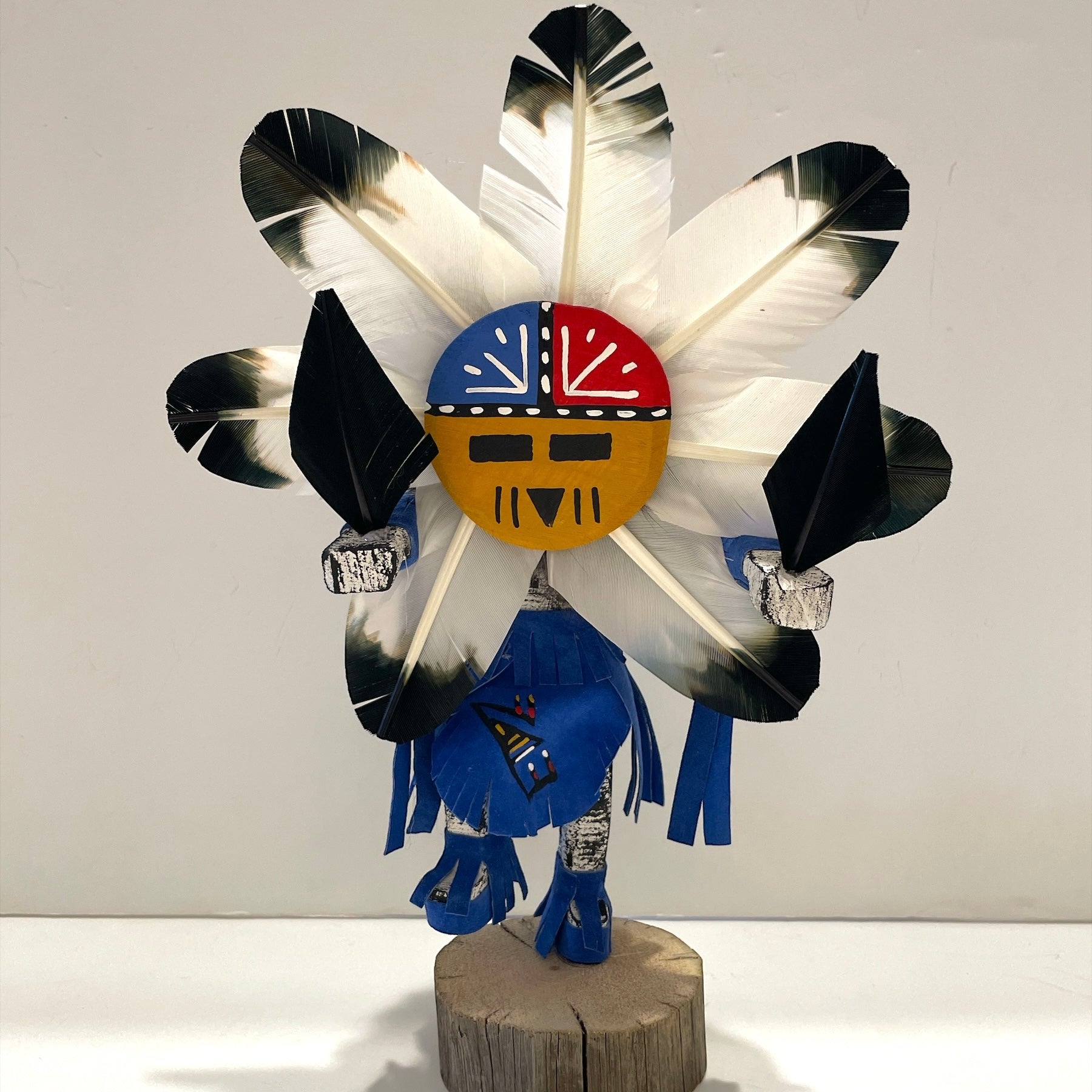 Navajo Style Hoop Dancer Kachina Doll White-Native American Collectible SW Home newest Decor