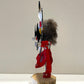 Native American Navajo Sunface Kachina Doll / Red