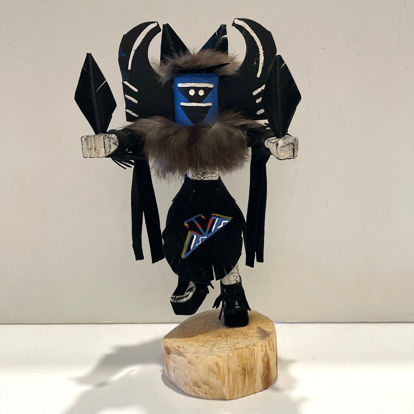 Native American Navajo Crow Mother Kachina Doll / Black