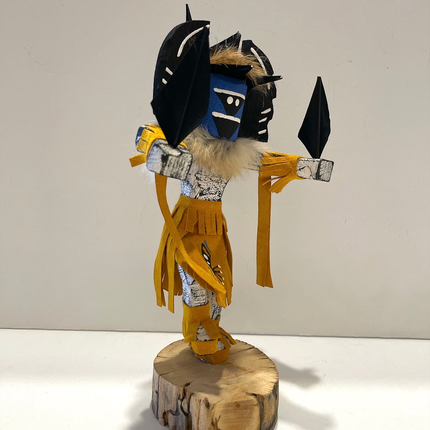 Native American Navajo Crow Mother Kachina Doll / Gold