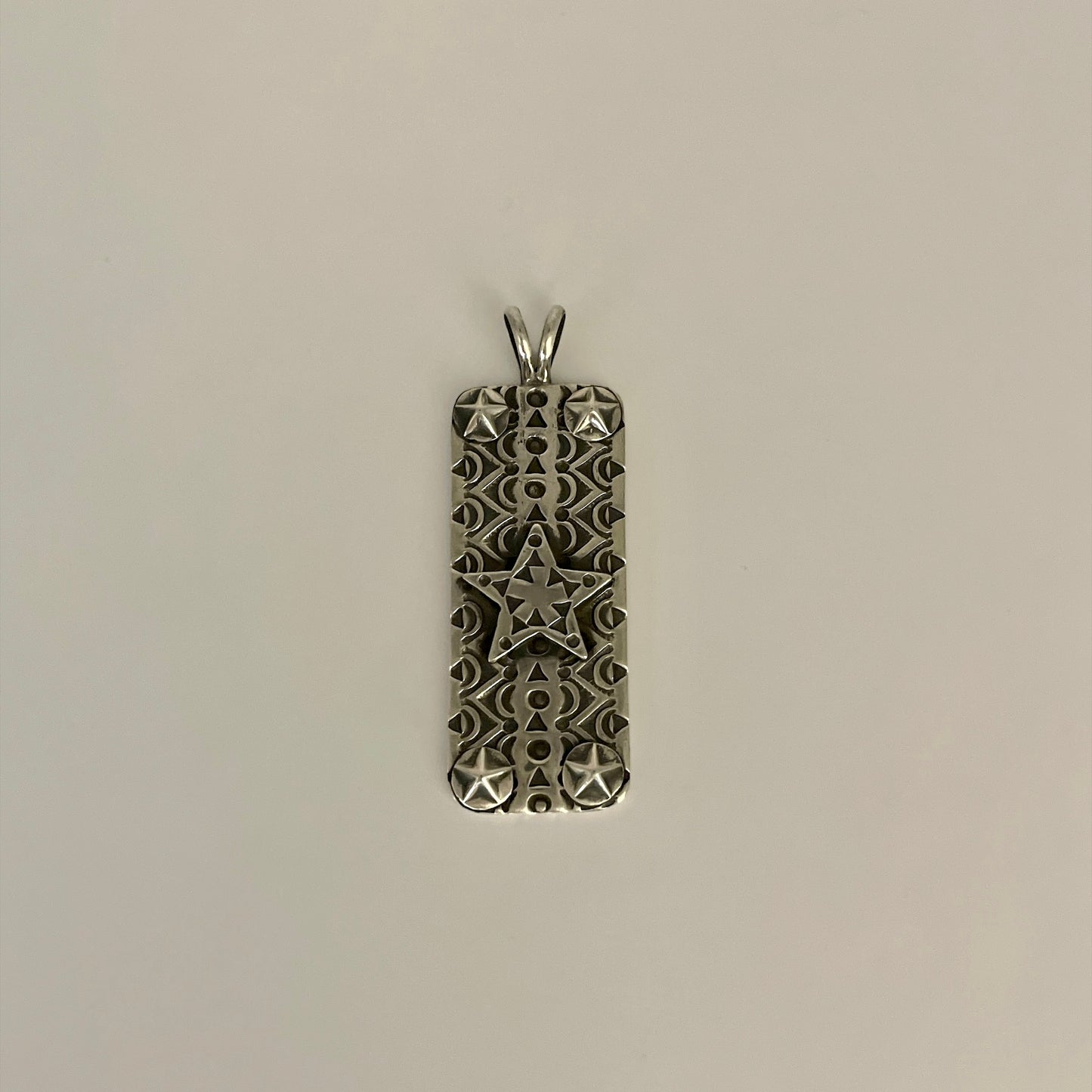 Stamped Star Bar Pendant By Bo Reeves