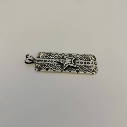 Stamped Star Bar Pendant By Bo Reeves