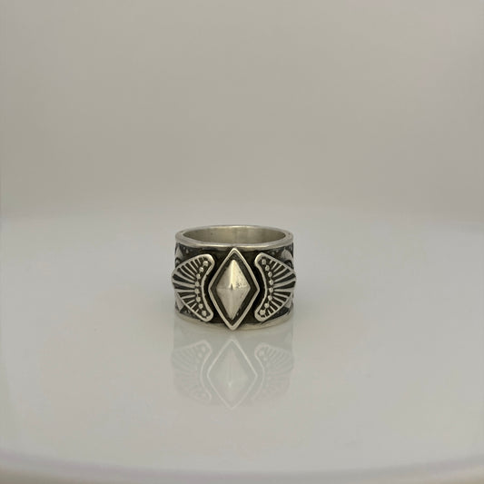 Stamped Sterling Silver Ring By Bo Reeves Size 7 3/4